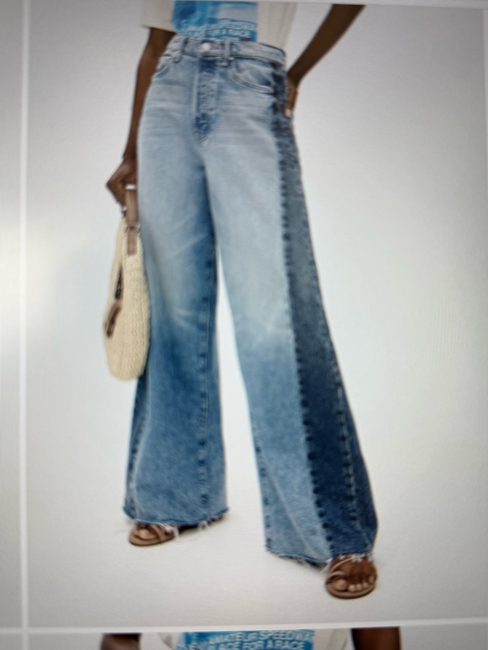 Mother + Pipe-Dream Button Sneak Fray Jeans